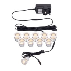 7786-001 Set of 10 CCT Decking Lights ∅3 cm