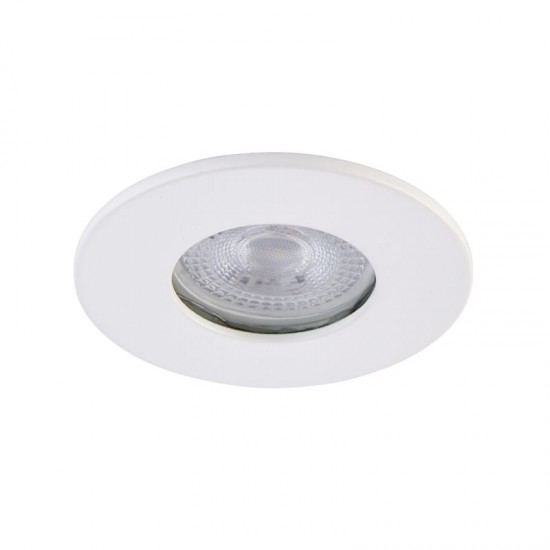 62333-001 IP65 Matt White Recessed Downlight Ø 8.5 cm