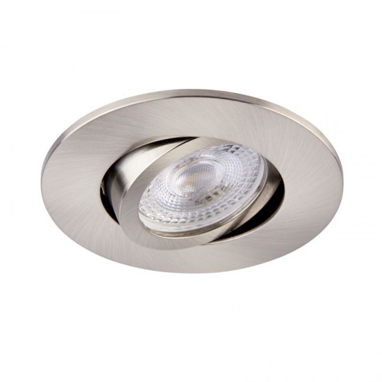 62315-001 Adjustable Satin Nickel Recessed Downlight Ø 9.2 cm