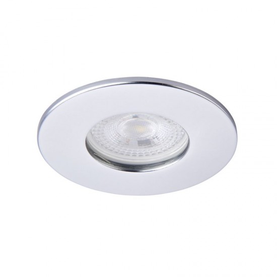 62338-001 IP65 Silver Recessed Downlight Ø 8.5 cm
