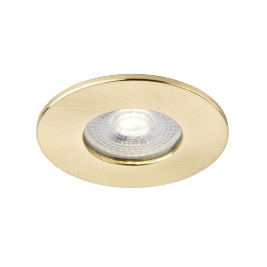62340-001 IP65 Satin Brass Recessed Downlight Ø 8.5 cm
