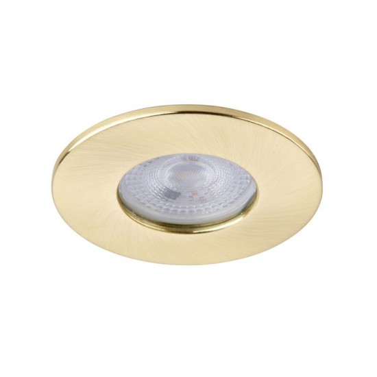 62340-001 IP65 Satin Brass Recessed Downlight Ø 8.5 cm