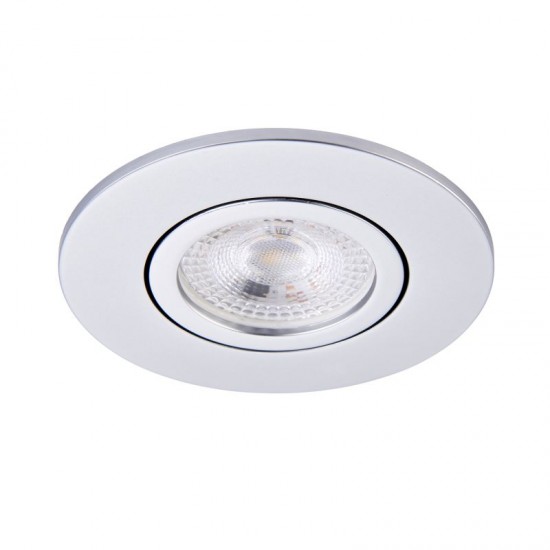 62318-001 Adjustable Silver Recessed Downlight Ø 9.2 cm