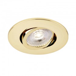 62319-001 Adjustable Brass Recessed Downlight Ø 9.2 cm