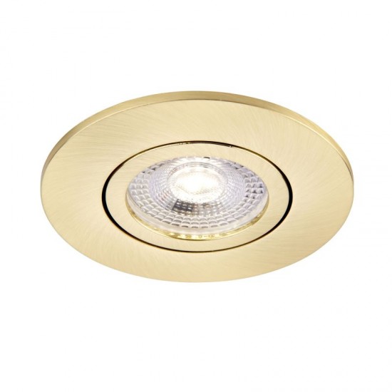 62320-001 Adjustable Satin Brass Recessed Downlight Ø 9.2 cm