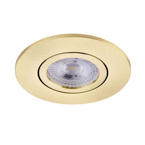 62320-001 Adjustable Satin Brass Recessed Downlight Ø 9.2 cm