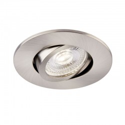 62315-001 Adjustable Satin Nickel Recessed Downlight Ø 9.2 cm