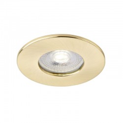 62340-001 IP65 Satin Brass Recessed Downlight Ø 8.5 cm