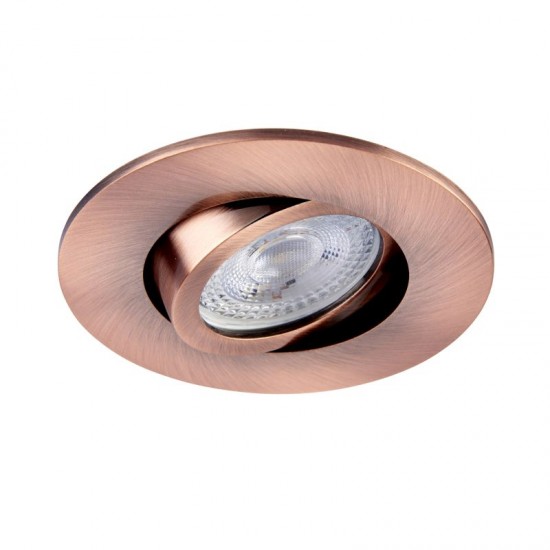 62322-001 Adjustable Copper Recessed Downlight Ø 9.2 cm