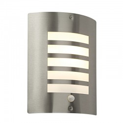 22437-001 Stainless Steel PIR Wall Lamp with White Diffuser 22437-001 Stainless Steel PIR Wall Lamp with White Diffuser