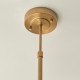 78818-001 Brushed Aged Brass 5 Light Centre Fitting with Clear Ribbed Glass