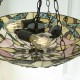 78849-001 Satin Black 3 Light Pendant with Tiffany Glass