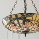 78849-001 Satin Black 3 Light Pendant with Tiffany Glass