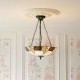 78853-001 Satin Black 3 Light Pendant with Tiffany Glass