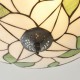 78860-001 Satin Black 3 Light Semi Flush with Tiffany Glass