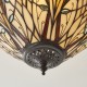 78864-001 Satin Black 3 Light Semi Flush with Tiffany Glass