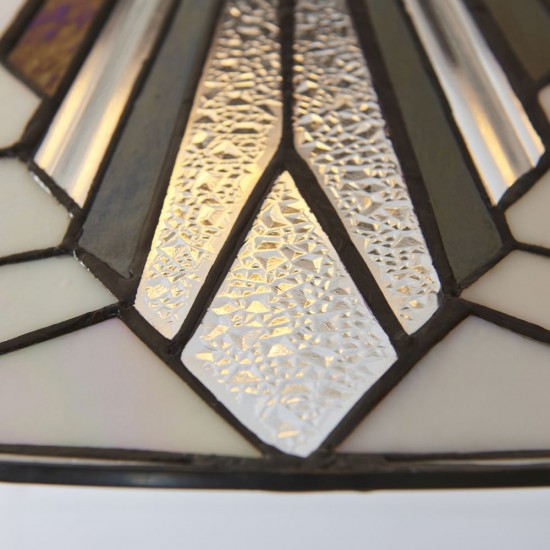 78871-001 Satin Black 3 Light Pendant with Tiffany Glass