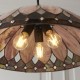 78872-001 Satin Black 3 Light Pendant with Tiffany Glass