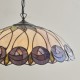 78874-001 Satin Black 3 Light Pendant with Tiffany Glass