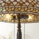 78876-001 Satin Black 2 Light Table Lamp with Tiffany Glass