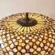 78876-001 Satin Black 2 Light Table Lamp with Tiffany Glass