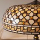 78876-001 Satin Black 2 Light Table Lamp with Tiffany Glass