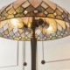 78877-001 Satin Black 2 Light Table Lamp with Tiffany Glass