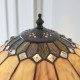 78877-001 Satin Black 2 Light Table Lamp with Tiffany Glass