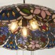 78882-001 Satin Black 3 Light Pendant with Tiffany Glass