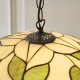 78887-001 Satin Black Pendant with Tiffany Glass