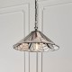 51328-001 Satin Black Pendant with Tiffany Glass