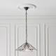 51328-001 Satin Black Pendant with Tiffany Glass