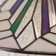 51328-001 Satin Black Pendant with Tiffany Glass