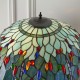 51268-001 Satin Black 2 Light Floor Lamp with Tiffany Glass