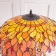 51269-001 Satin Black 2 Light Floor Lamp with Tiffany Glass