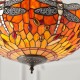 51504-001 Satin Black 3 Light Pendant with Tiffany Glass
