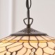 51346-001 Satin Black 3 Light Pendant with Tiffany Glass