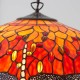 51347-001 Satin Black 3 Light Large Pendant with Tiffany Glass