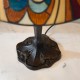 51588-001 Satin Black 2 Light Table Lamp with Tiffany Glass
