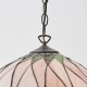 51443-001 Satin Black Pendant with Tiffany Glass