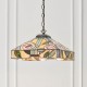 51451-001 Satin Black Pendant with Tiffany Glass
