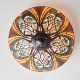 51461-001 Satin Black 2 Light Flush with Tiffany Glass