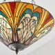51514-001 Satin Black 3 Light Pendant with Tiffany Glass