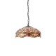 51494-001 Satin Black 3 Light Pendant with Tiffany Glass
