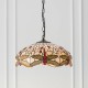 51494-001 Satin Black 3 Light Pendant with Tiffany Glass