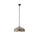 51494-001 Satin Black 3 Light Pendant with Tiffany Glass