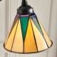 51820-001 Satin Black Floor Lamp with Tiffany Glass