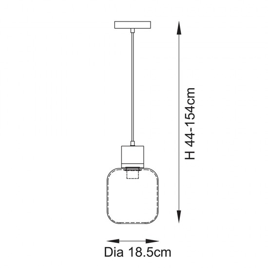 78823-001 Dark Brown Emperador Marble Pendant with Clear Glass