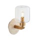 78826-001 Natural Travertine Stone Wall Lamp with Clear Glass