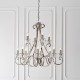 51033-001 Polished Nickel 12 Light Chandelier with Crystal